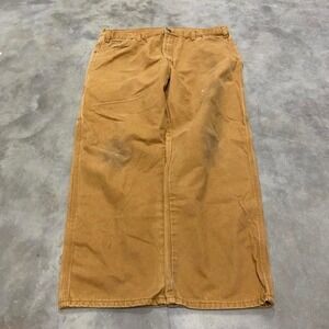 Vintage y2k 90s baggy workwear tan earth tones dickies carpenter dungaree pants